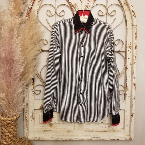 Vintage Italian Arco Baleno button down shirt sz L - Picture 2 of 13